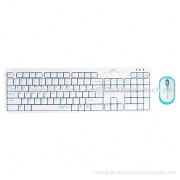 2.4GHz Wireless Mouse and Keyboard Combo, Fulfill FCC and RoHS Marks